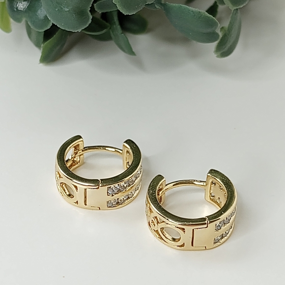 Elegant Gold and Silver Hoop Earrings - Picture 10 of 12
